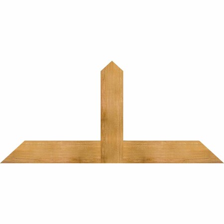 Ekena Millwork Portland Rough Sawn Timber Gable Bracket, Western Red Cedar, 60"W x 27"H x 2"D x 6"F, 11/12 Pitch GBW060X27X0206POR00RWR